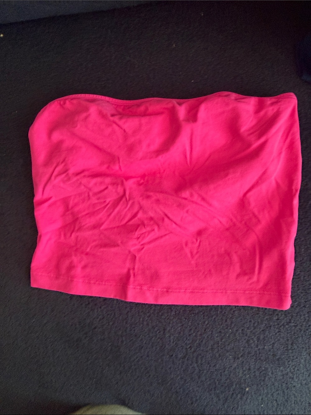 PINK Victoria's Secret Hot Pink Strapless Tube Crop Top